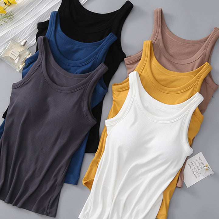 Round Neck Tank with Bra