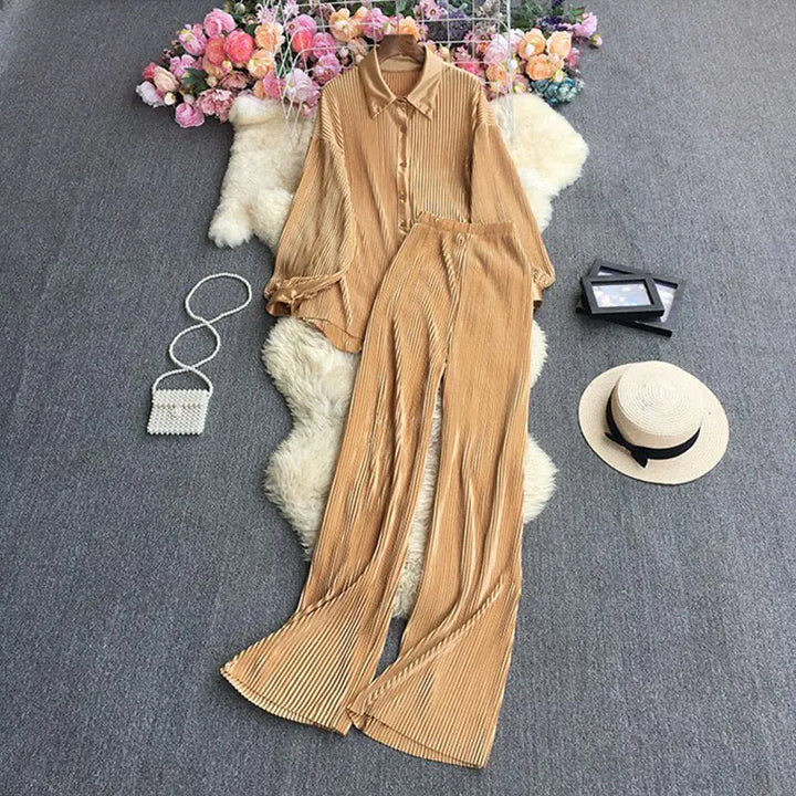 Elegant Pleated Ensemble