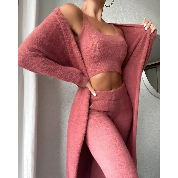 Women's Plush V-Neck Lounge Set