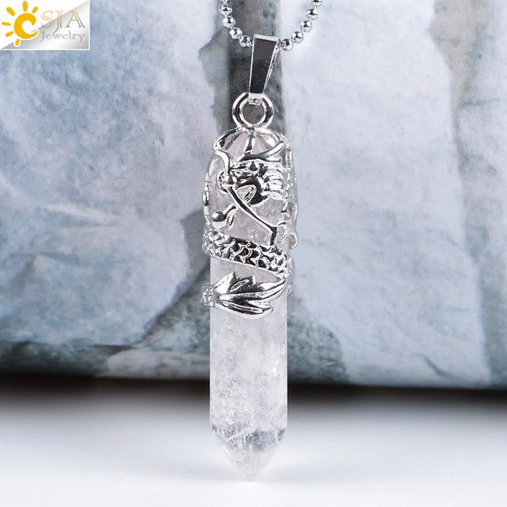 Elegant Women's Quartz Necklaces