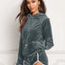 Solid Velvet Tracksuit Women