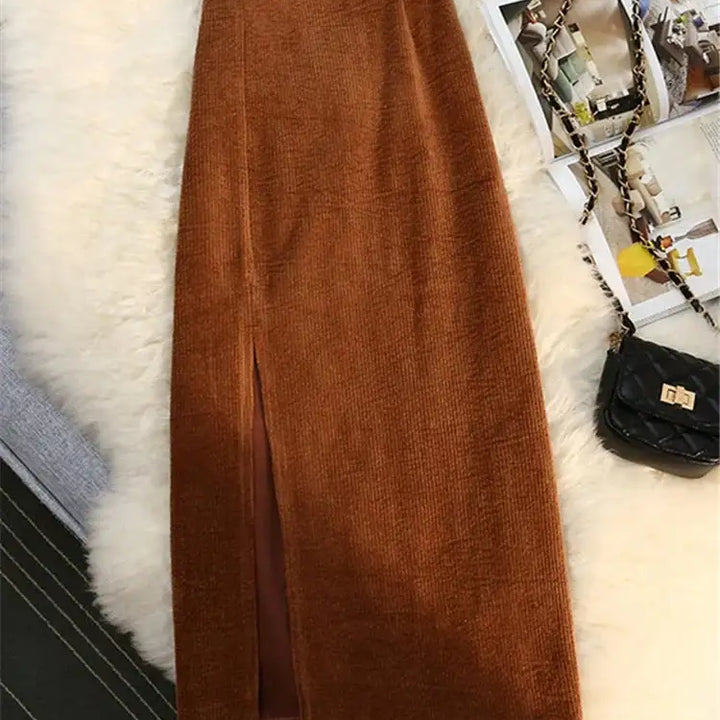 Chic Corduroy Ladies Skirt