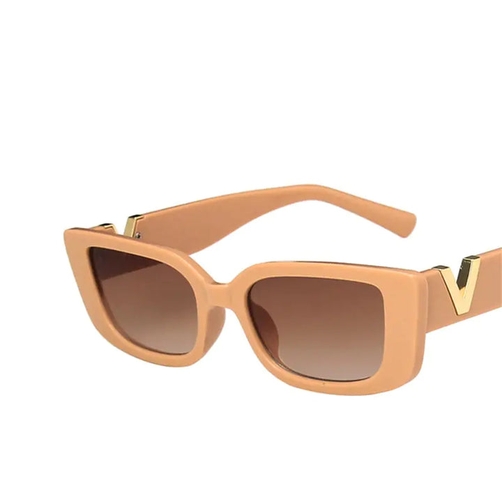 Chic Retro Rectangle Shades for Women