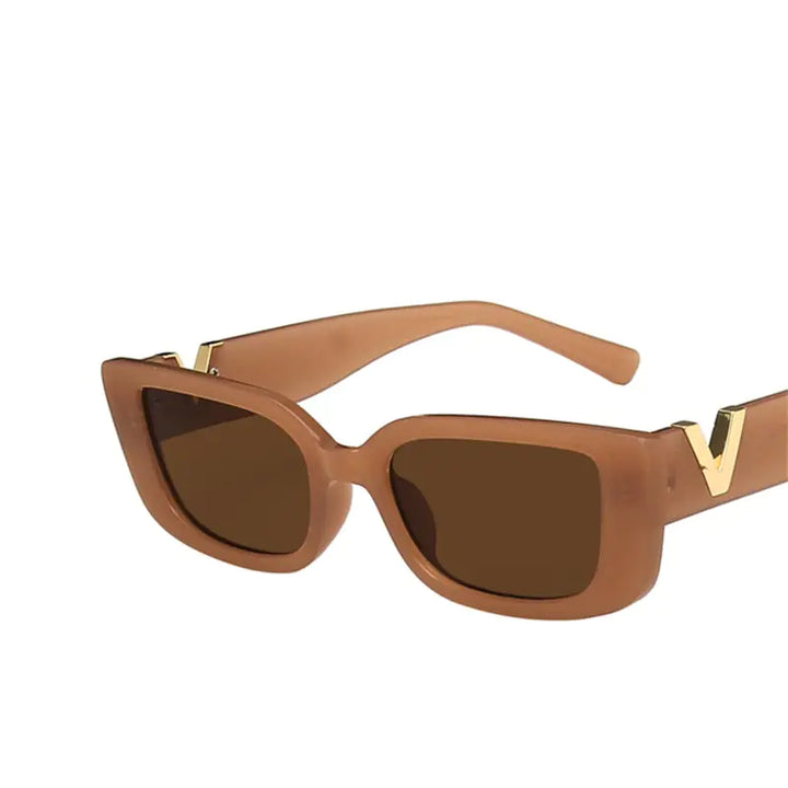 Chic Retro Rectangle Shades for Women