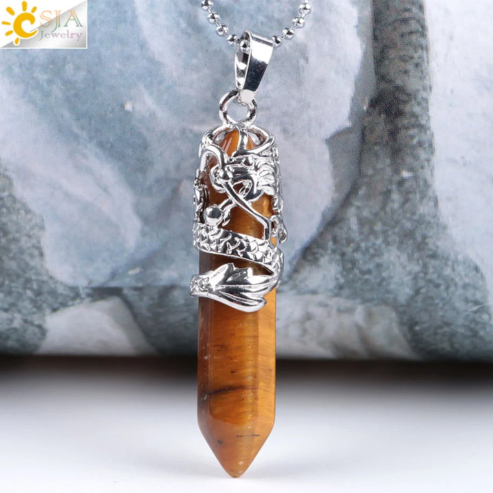 Elegant Women's Quartz Necklaces