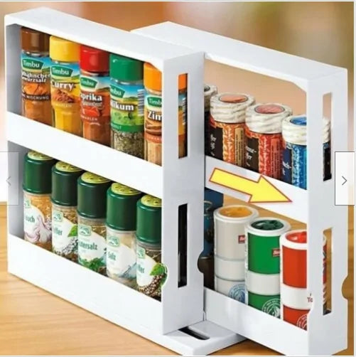 Dual-Tier Rotatable Spice Holder