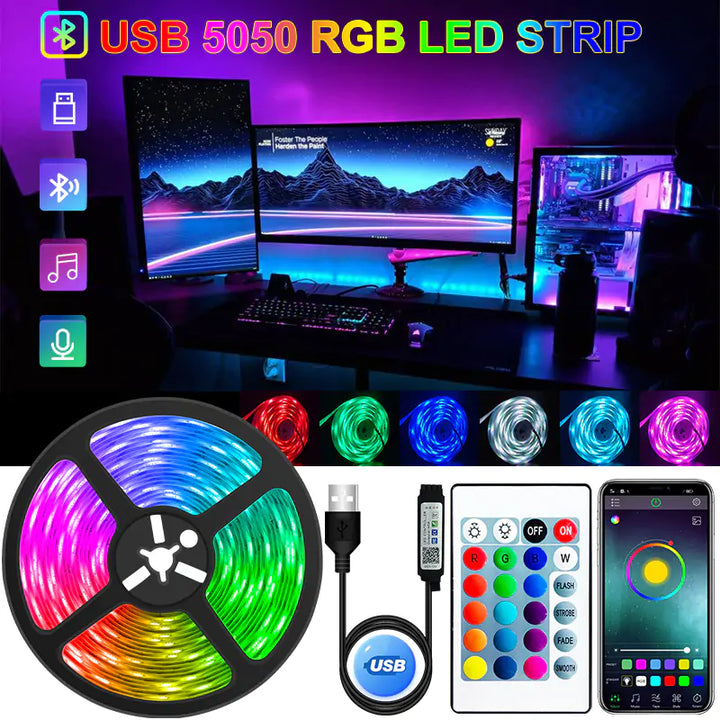 ColorBurst LED Strip Light USB