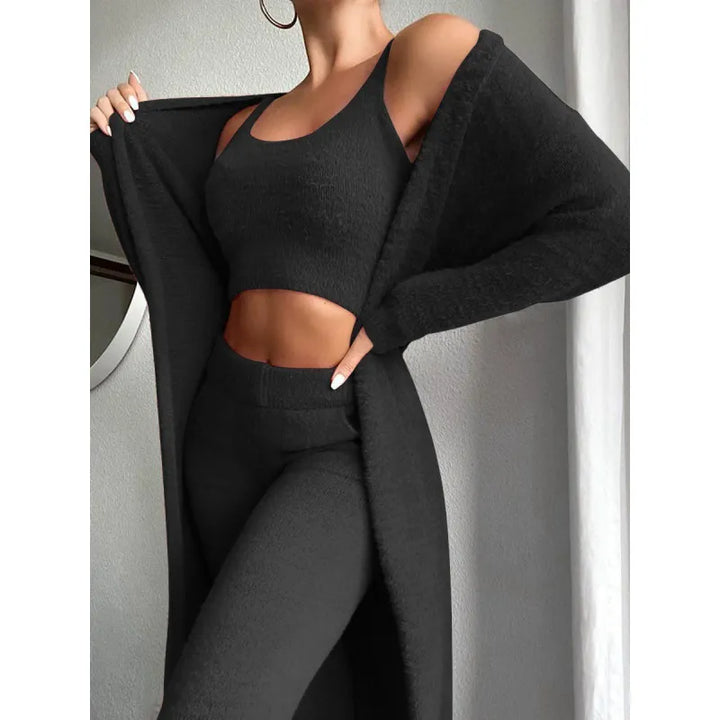 Women's Plush V-Neck Lounge Set