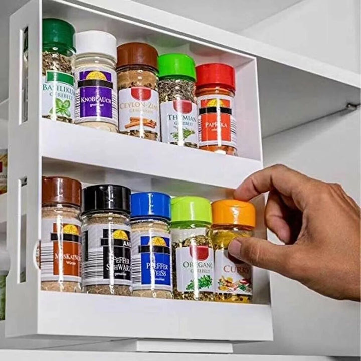 Dual-Tier Rotatable Spice Holder