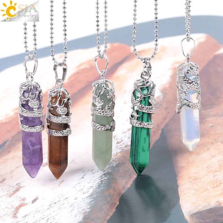 Elegant Women's Quartz Necklaces