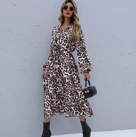 Leopard Elegance Maxi Dress