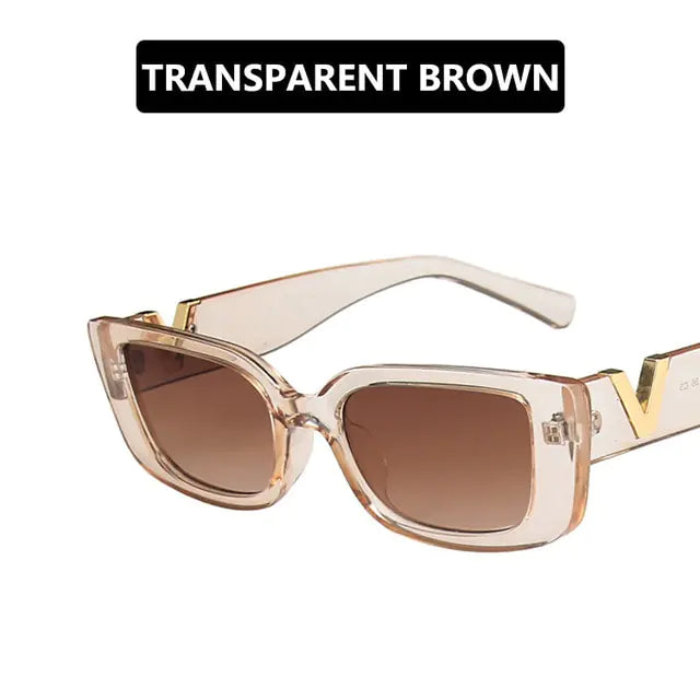 Chic Retro Rectangle Shades for Women